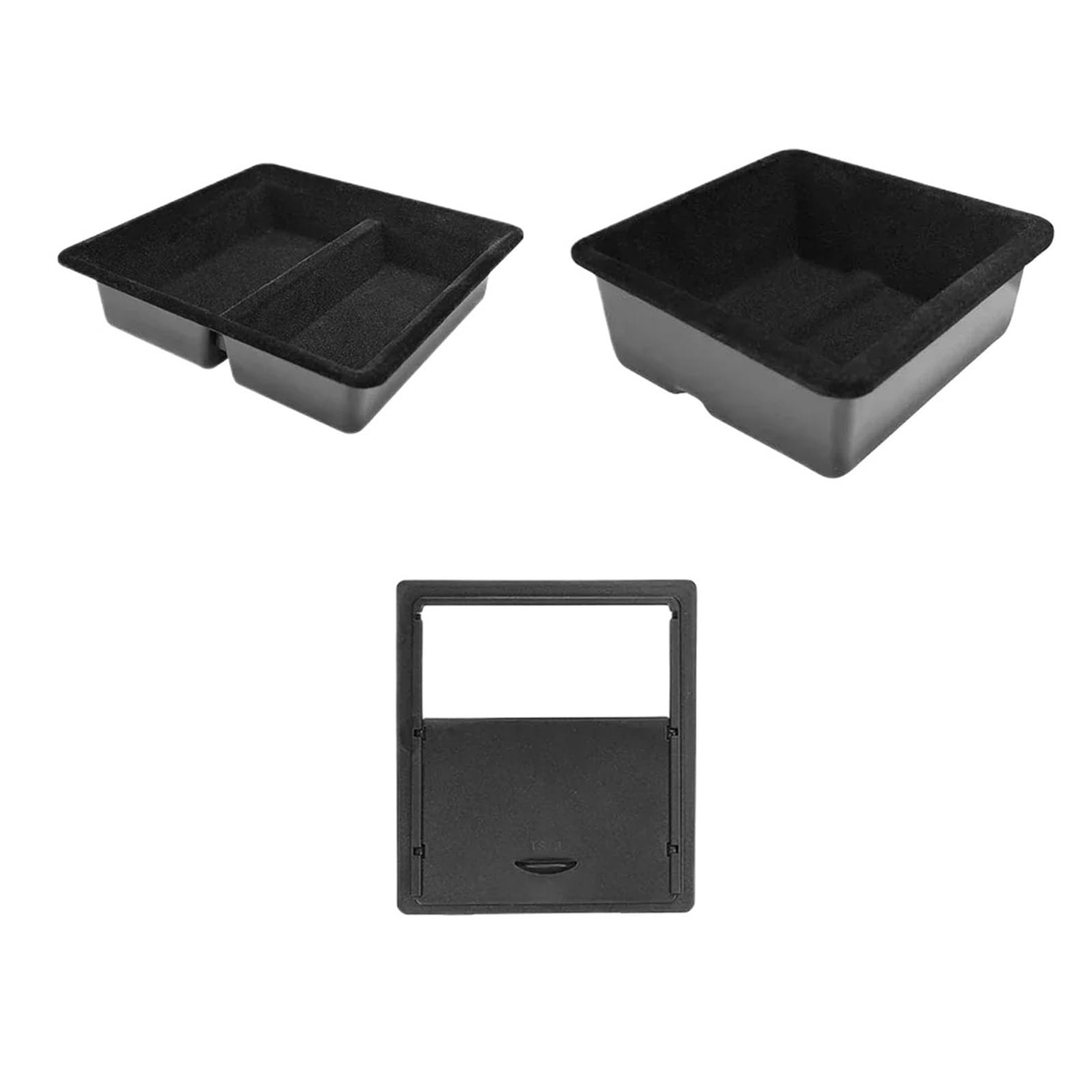 Interieur Zubehör Für Tesla 3/Y 2021 2022 2023 Center Console Armlehne Storage Box Zentrale Beflockung Organizer Fach 1/2/3 Pcs Autozubehör(3pcs) von Amxaqjc