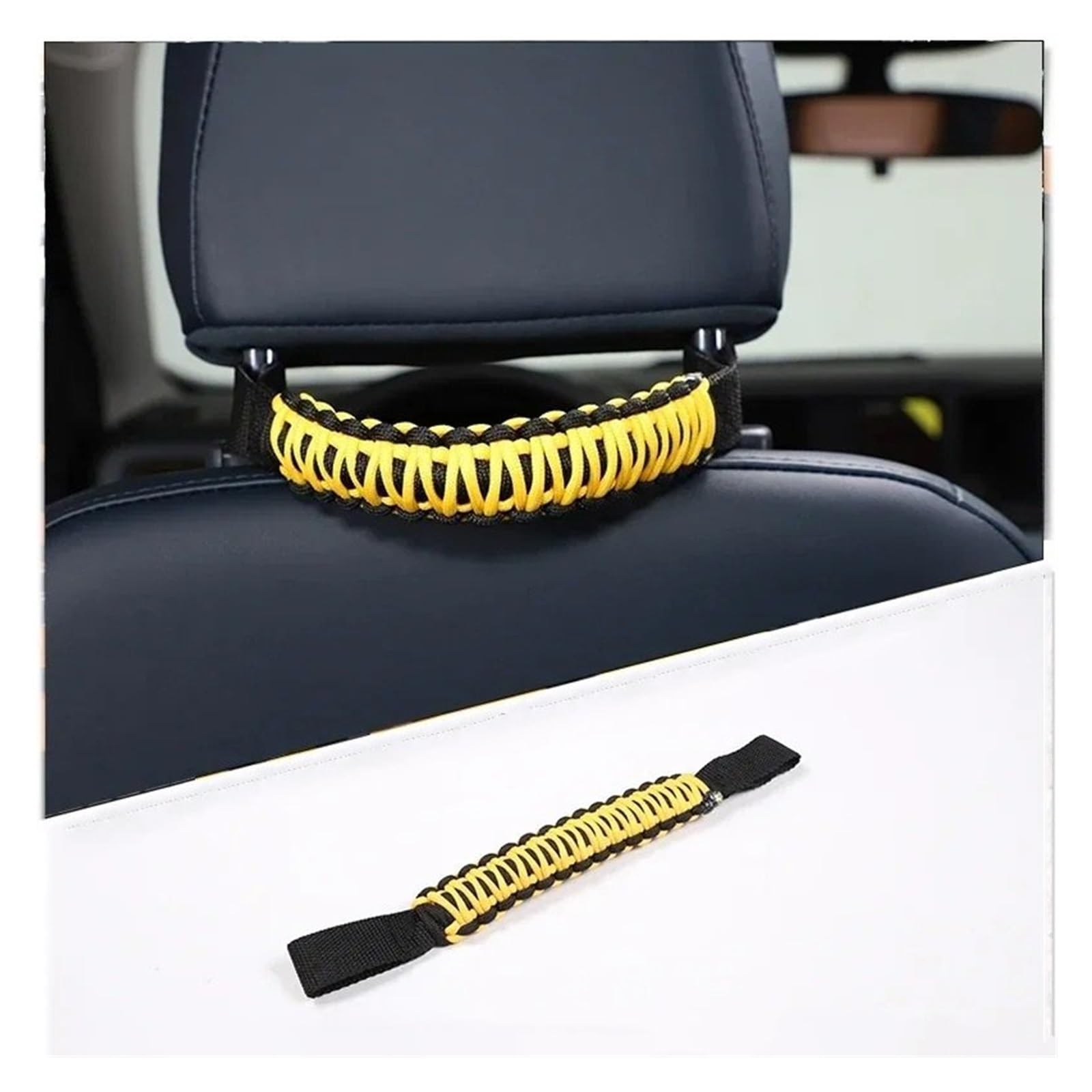 Interieur Zubehör Für Toyota FJ Für Cruiser 2007-2019 2020 2021 Oxford Tuch Auto Kopfstütze Haltegriff Sitz Armlehne Seil Auto Zubehör Autozubehör(Yellow) von Amxaqjc