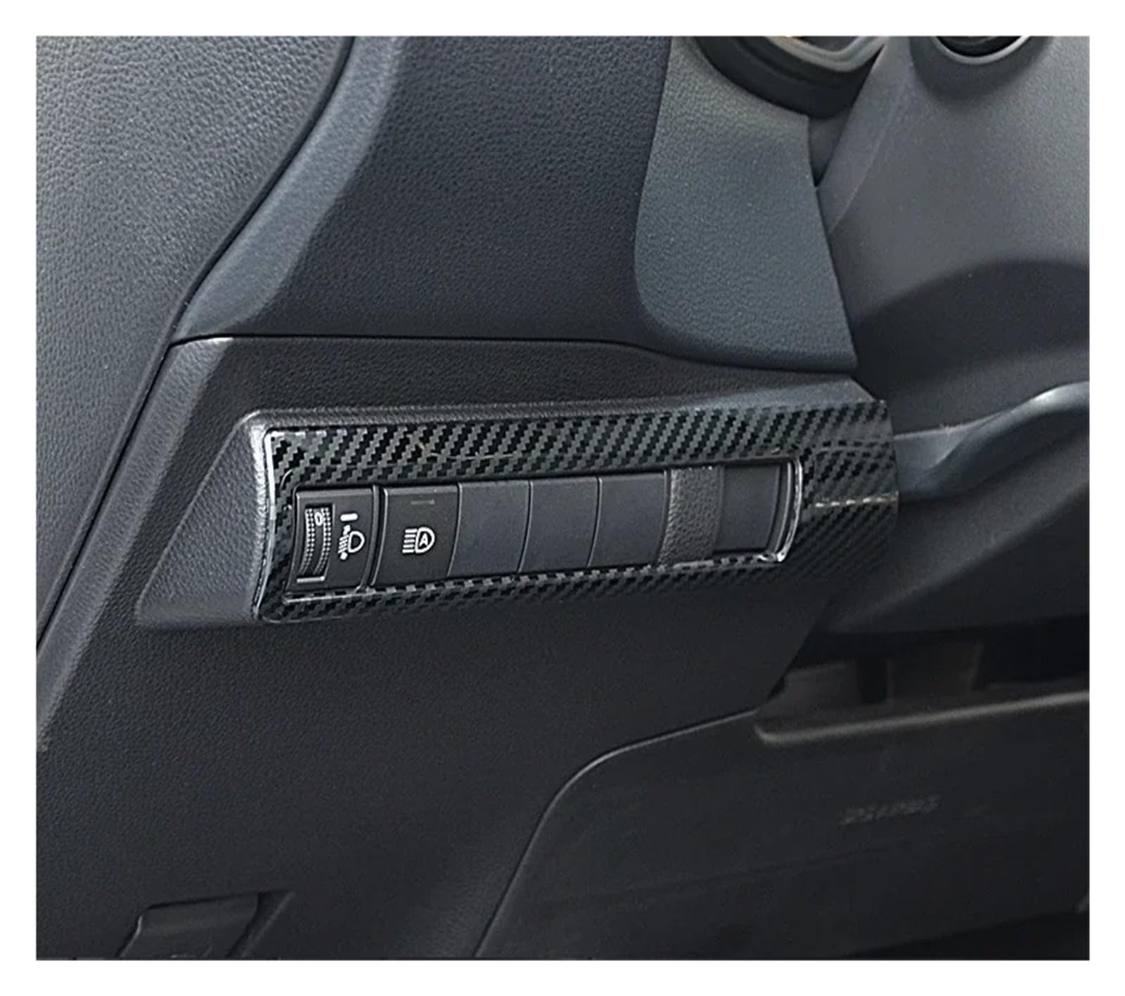 Interieur Zubehör Für Toyota Für Corolla E210 2019 2021 2022 2023 2024 Auto Kopf Lampe Licht Schalter Scheinwerfer Einstellung Knob Panel Control Trim Autozubehör(Carbon Fiber) von Amxaqjc