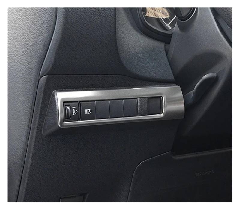 Interieur Zubehör Für Toyota Für Corolla E210 2019 2021 2022 2023 2024 Auto Kopf Lampe Licht Schalter Scheinwerfer Einstellung Knob Panel Control Trim Autozubehör(Silver Matte) von Amxaqjc