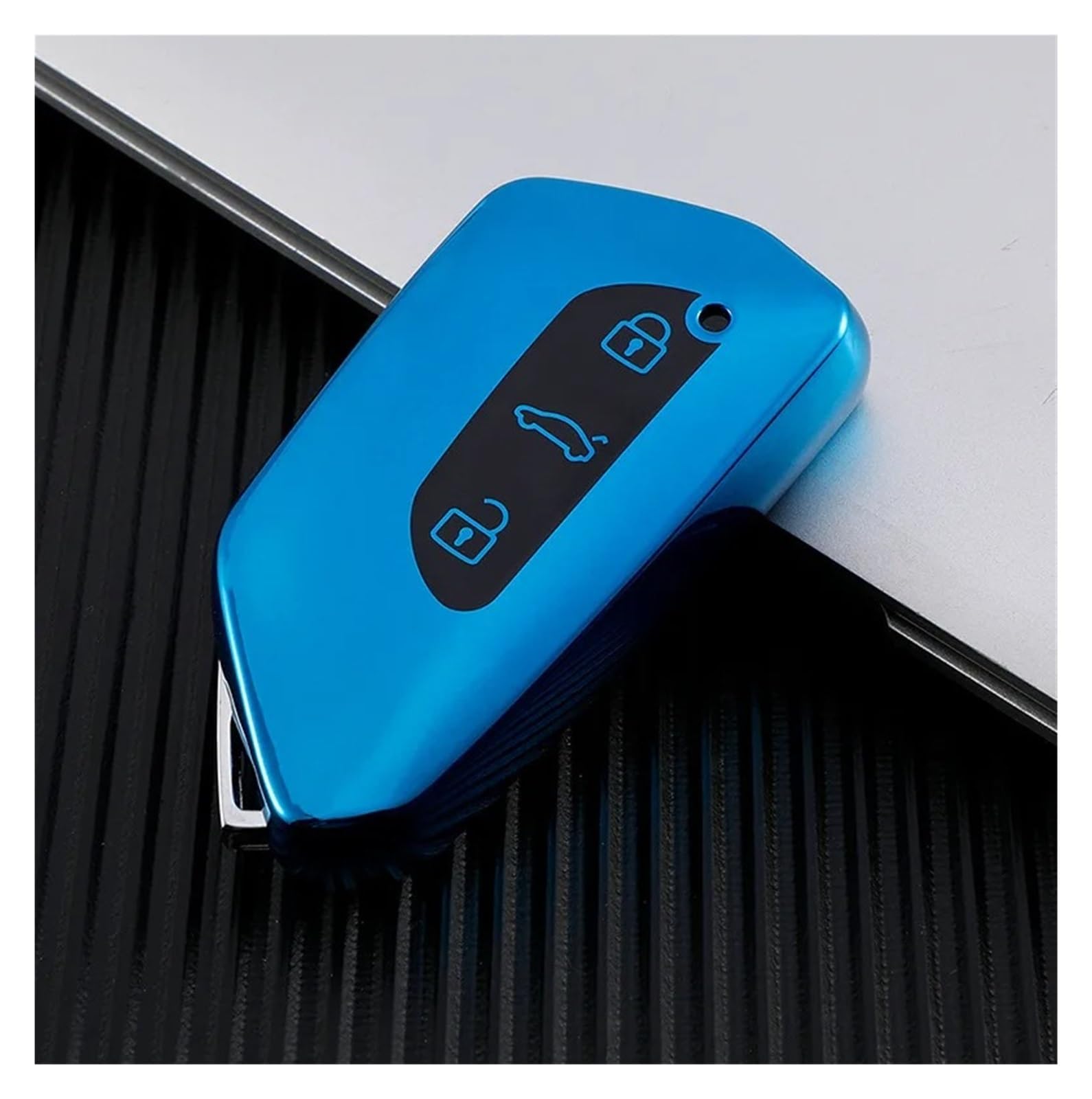 Interieur Zubehör Für VW ID3 ID4 ID6 ID.4 ID.6 X Für GTX Für Crozz Schlüsseletui Auto Hinten Silikon Fernbedienung Smart Fob Halter Abdeckung Verkleidung Autozubehör(Blue) von Amxaqjc