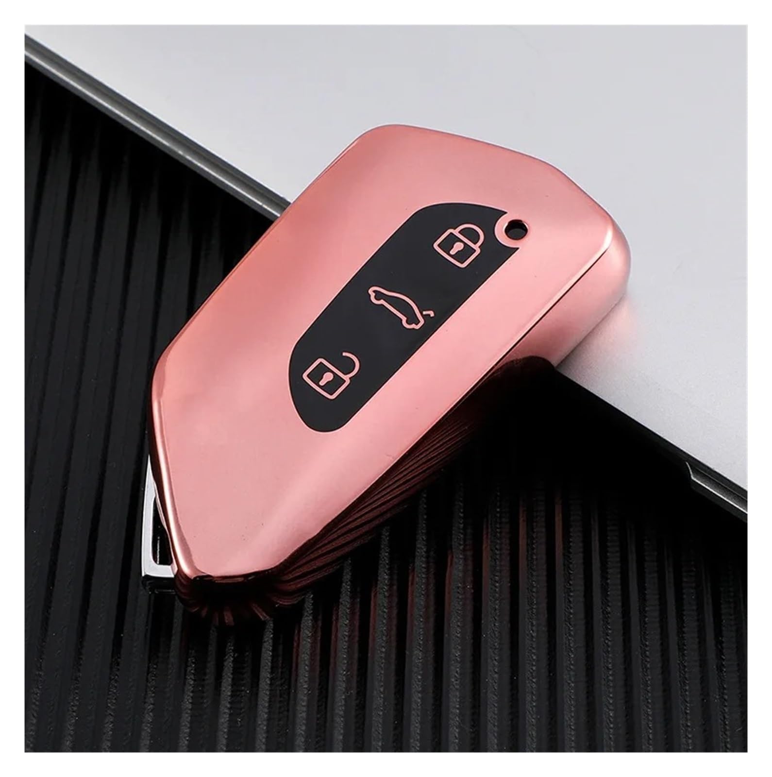 Interieur Zubehör Für VW ID3 ID4 ID6 ID.4 ID.6 X Für GTX Für Crozz Schlüsseletui Auto Hinten Silikon Fernbedienung Smart Fob Halter Abdeckung Verkleidung Autozubehör(Pink) von Amxaqjc