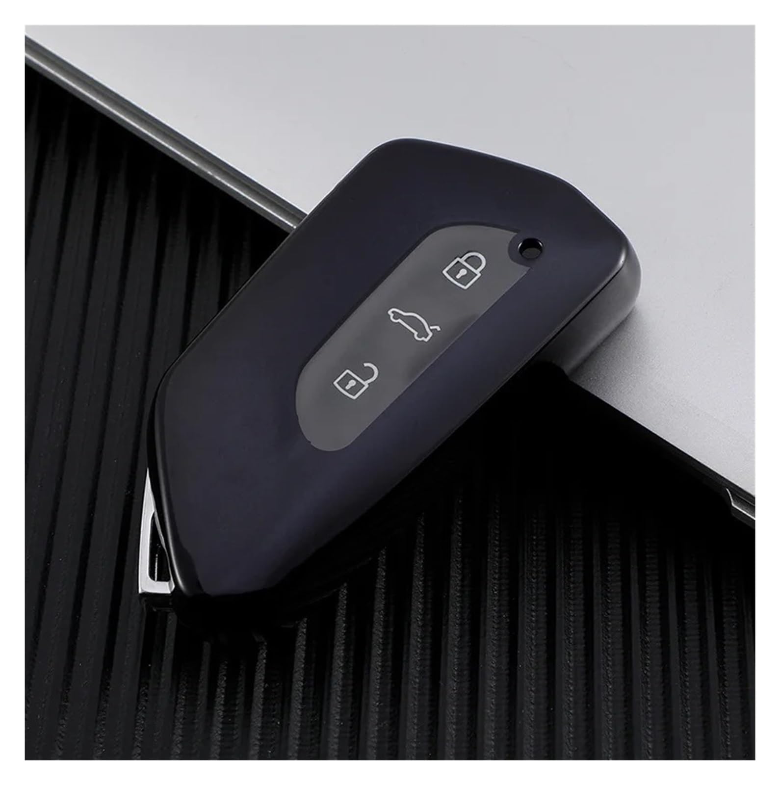 Interieur Zubehör Für VW ID3 ID4 ID6 ID.4 ID.6 X Für GTX Für Crozz Schlüsseletui Auto Hinten Silikon Fernbedienung Smart Fob Halter Abdeckung Verkleidung Autozubehör(Schwarz) von Amxaqjc