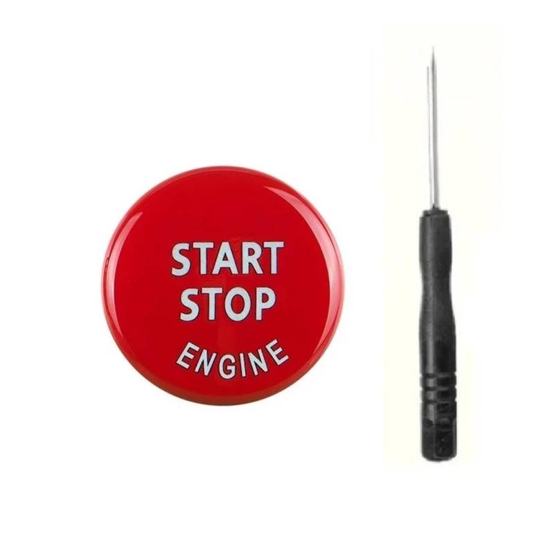 Interieur Zubehör Für X1 X5 X6 E71 Z4 1/3/5 Serie E90 E91 E60 E87 Auto Motor Start-Taste Ersetzen Abdeckung Stop Schalter Zubehör Taste Autozubehör(Red) von Amxaqjc