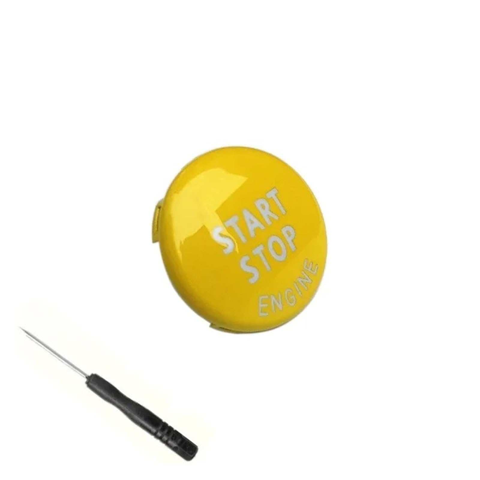 Interieur Zubehör Für X1 X5 X6 E71 Z4 1/3/5 Serie E90 E91 E60 E87 Auto Motor Start-Taste Ersetzen Abdeckung Stop Schalter Zubehör Taste Autozubehör(Yellow) von Amxaqjc