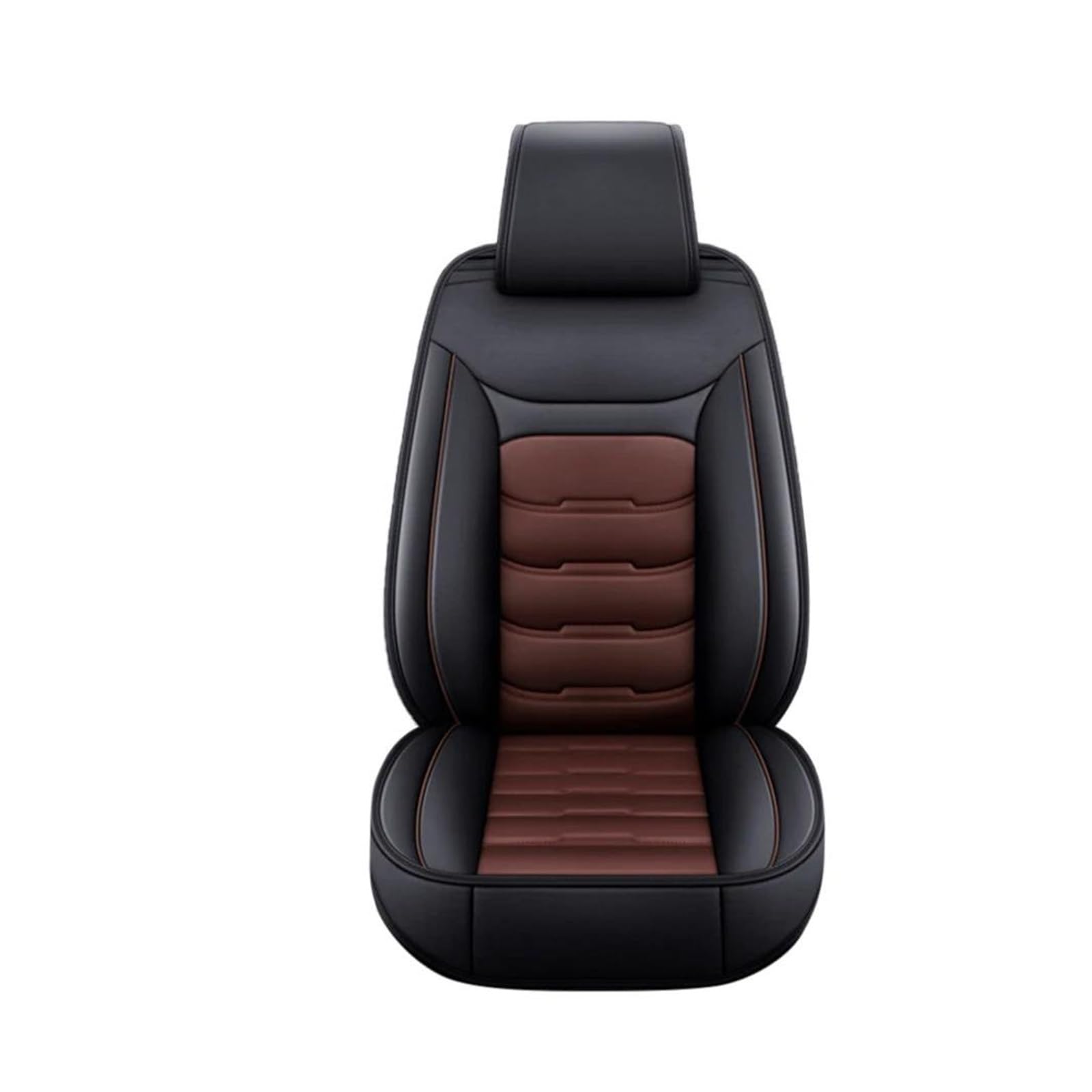 Interieur Zubehör Universal-Autositzbezug Aus PU-Leder Für Vorder- Und Rücksitz, Schutzbezug Für Autositzkissen, Auto-Innenausstattung Autozubehör(Black coffee-front) von Amxaqjc