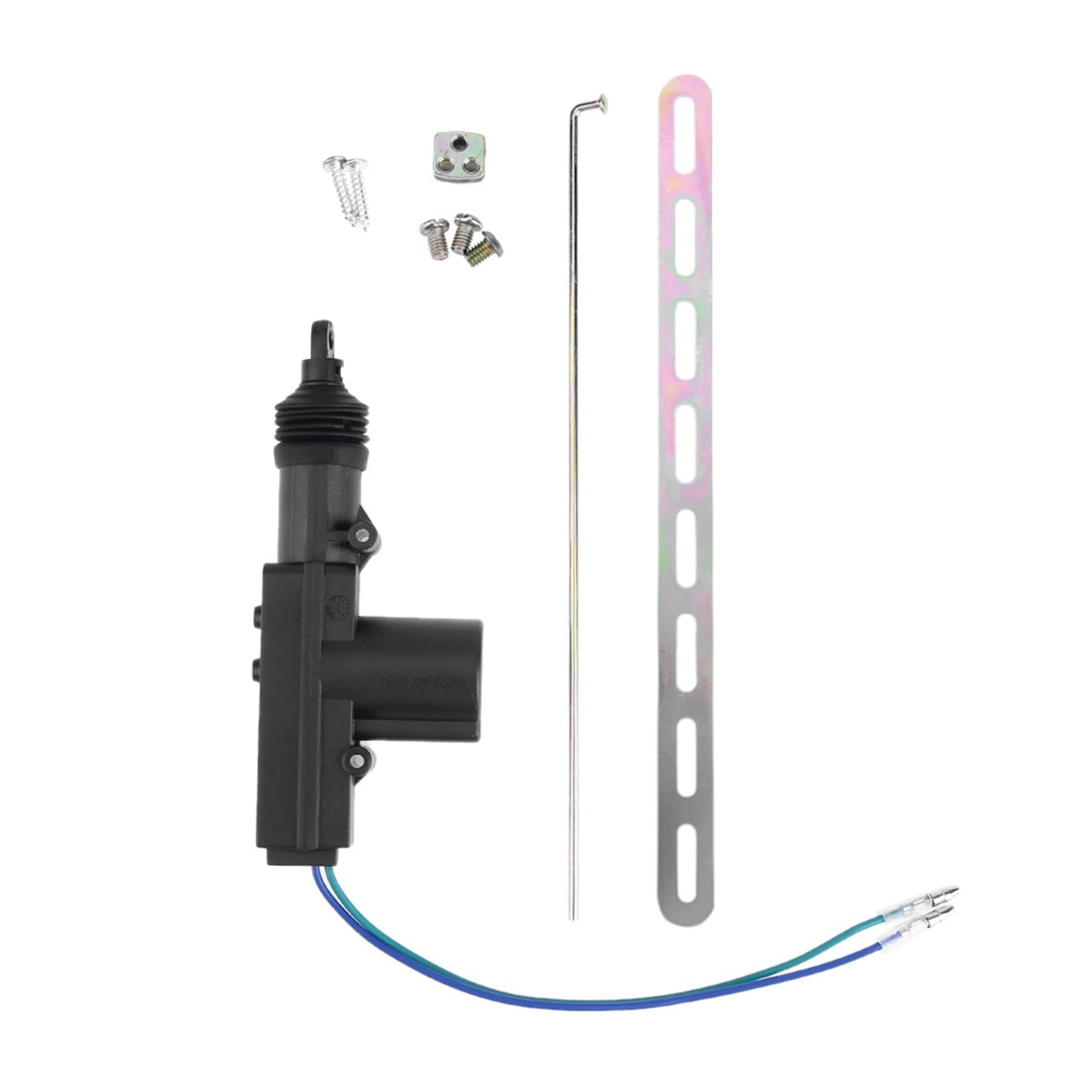 Kofferraum Türschloss 2/5-Draht-Universal-Auto-Elektro-Fernbedienungs-Zentralverriegelungsantrieb Automatisches 12V Hochleistungs-Verriegelungssystem Einzelpistolen-Typ-Kit Türschloss Heckklappe(2 Wir von Amxaqjc