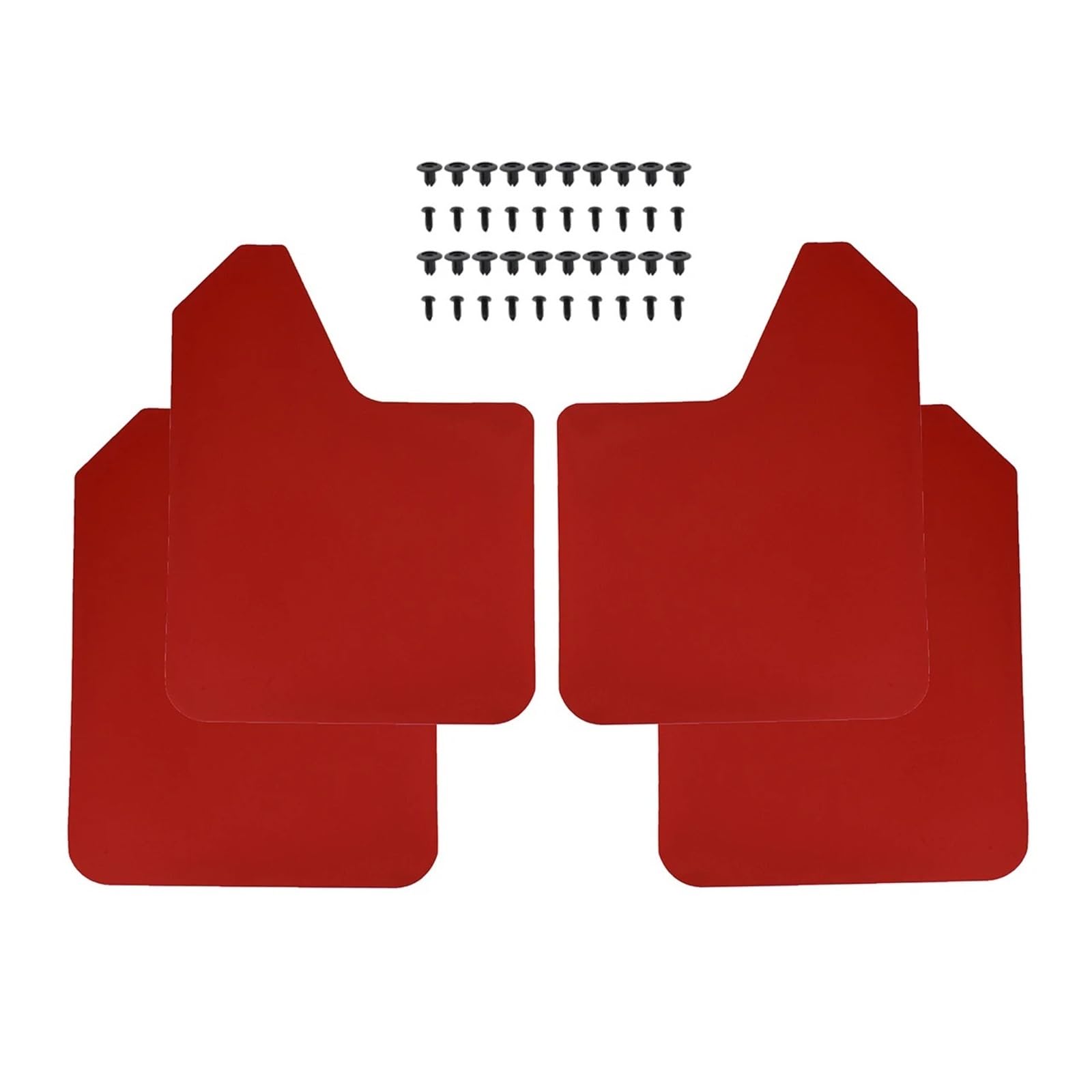 Spritzklappen 2/4-teiliges Set Universal-Schmutzfänger, Schmutzfänger, Spritzschutz, Verbreiterung Vorne Und Hinten Für Auto, Pickup, SUV, Van, LKW Spritzschutz(4pieces Red) von Amxaqjc