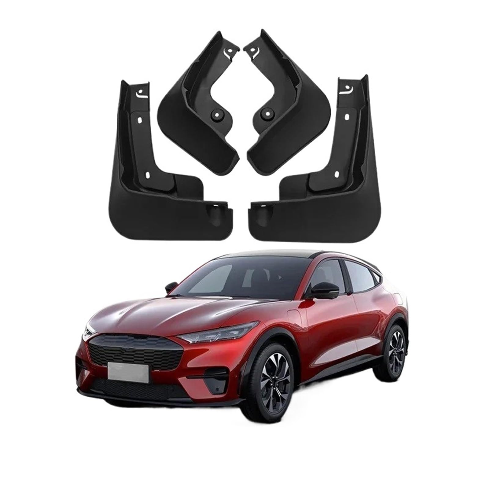 Spritzklappen Für Ford Für Mustang Für Mach E Für Mach-e 2021 2022 Schlamm Flaps Splash Guards Für Fender Schmutzfänger Vorne Hinten Kotflügel Spritzschutz von Amxaqjc