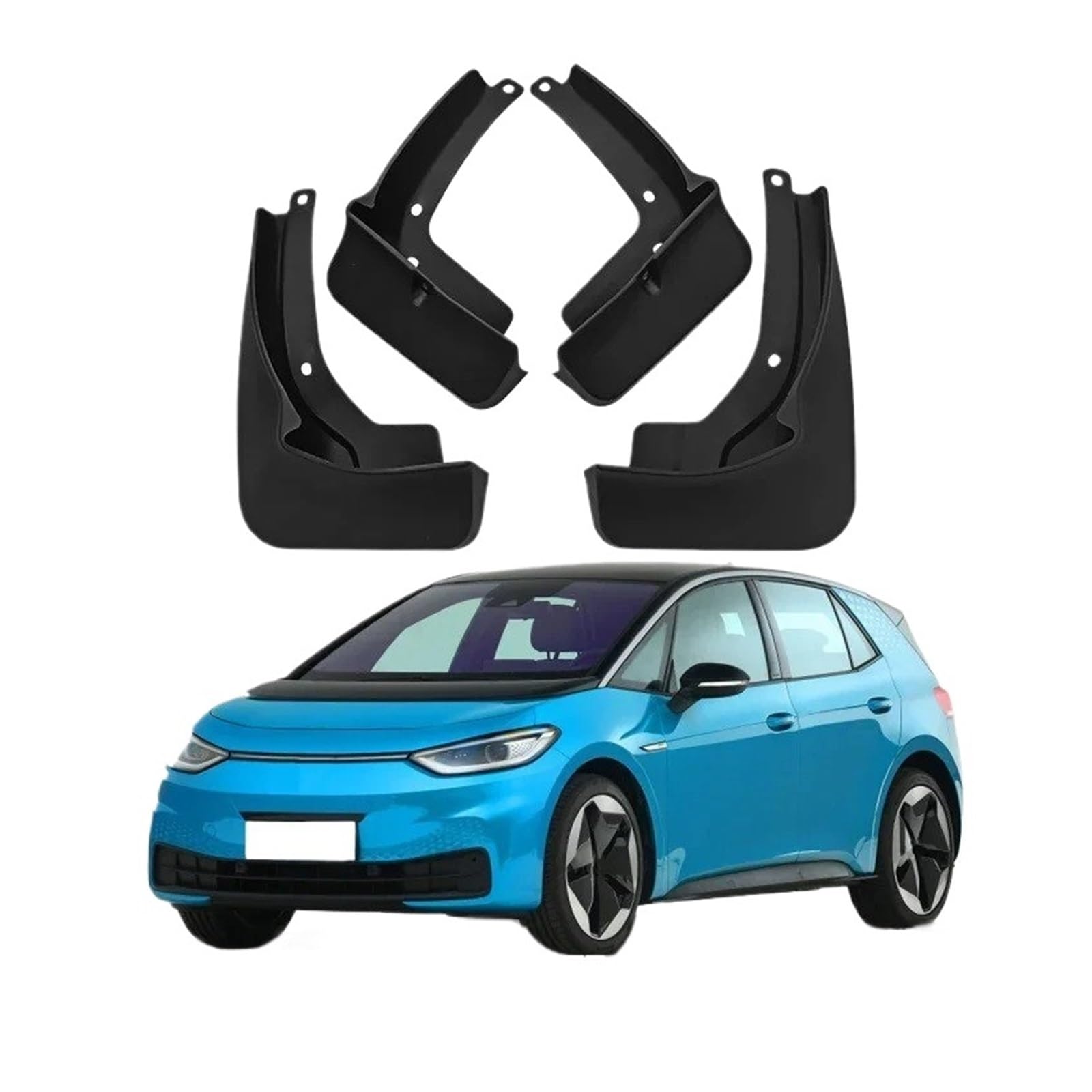 Spritzklappen Für VW ID.3 ID3 ID 3 2021 2022 Schlamm Flaps Splash Guards Für Fender Schmutzfänger Vorne Hinten Kotflügel 4 Teile/Satz Spritzschutz von Amxaqjc