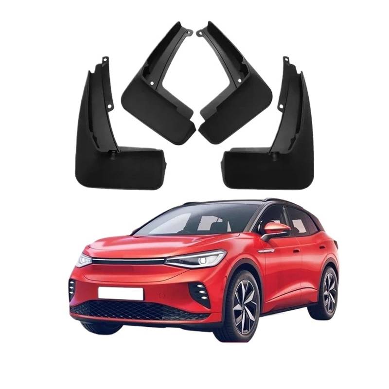 Spritzklappen Für VW ID.4 ID4 ID 4 X Für Crozz 2020-2024 Schlamm Flaps Splash Guards Für Fender Schmutzfänger Kotflügel Auto Zubehör 4 Teile/Satz Spritzschutz von Amxaqjc