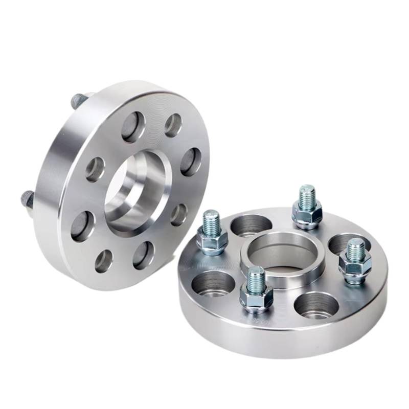 Spurverbreiterungen Für Vw Für Polo Für Jetta Für Gol Für UP Für Santana M12XP1.5 4 Loch Auto 2 Stück 20/25/30/35mm PCD 4x100 CB 57,1mm Rad Spacer Adapter Distanzscheiben Set(25mm Silver) von Amxaqjc