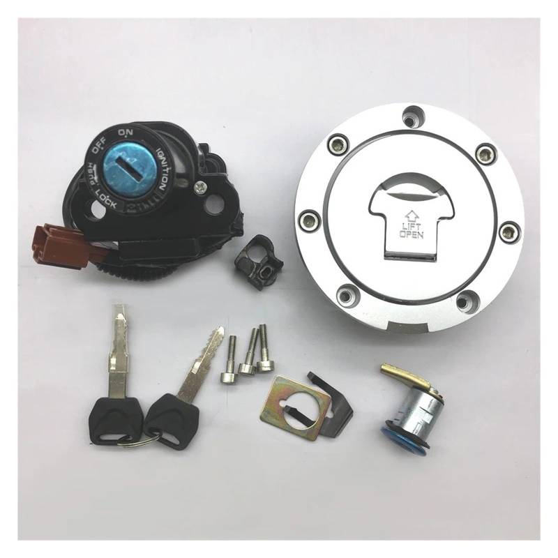 Zündschloss Für CBR600RR 2007-2010 2011 2012 2013 2014 Motorrad Zündschloss Kraftstoff Tankdeckel Lock Key Kit Motorrad Zuendschloss von Amxaqjc