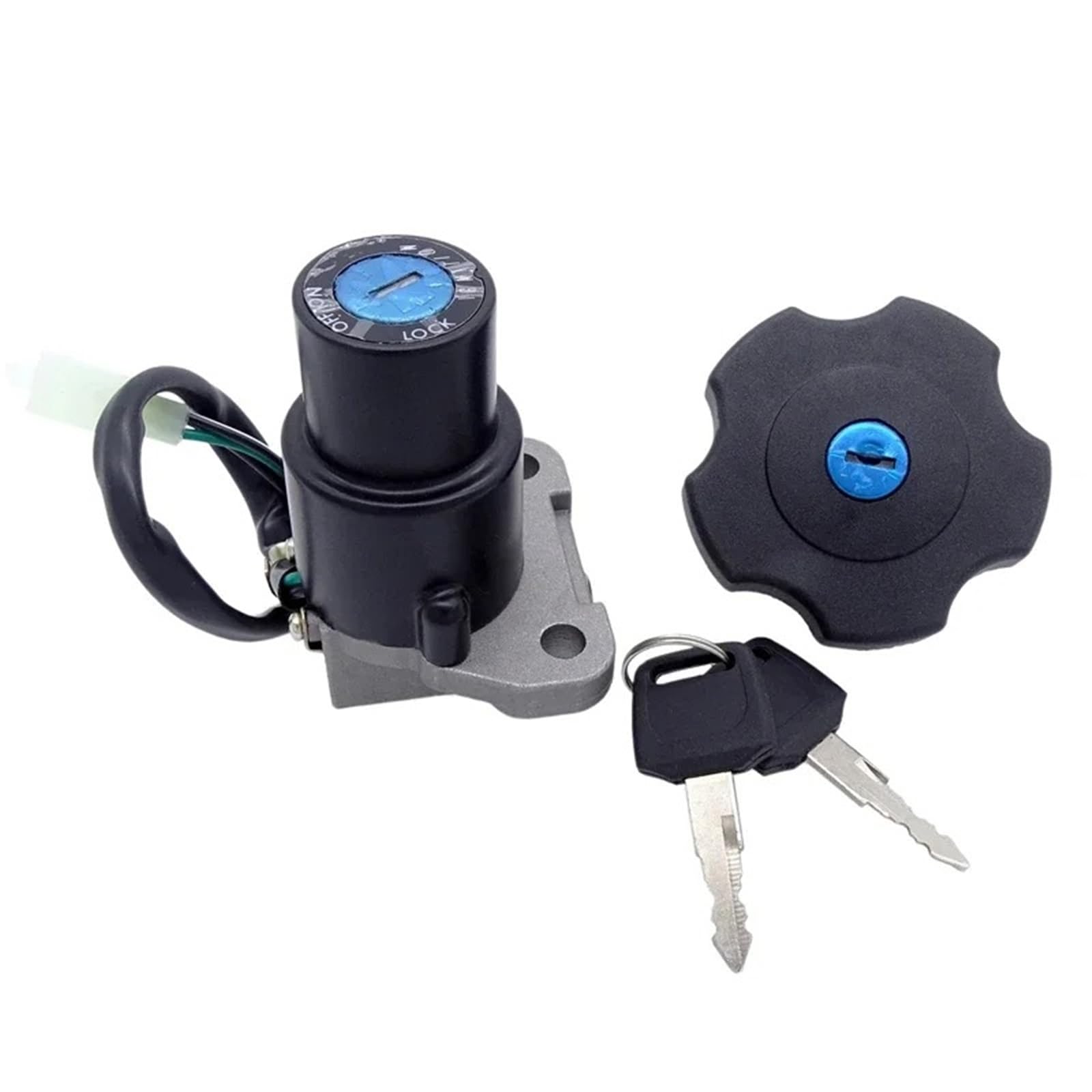 Zündschloss Für XT600 TW200 DT200 DT200R XT225 Motorrad Tankdeckel Abdeckung Moto Zündschloss Sitz Key Lock Kit Motorrad Zuendschloss von Amxaqjc