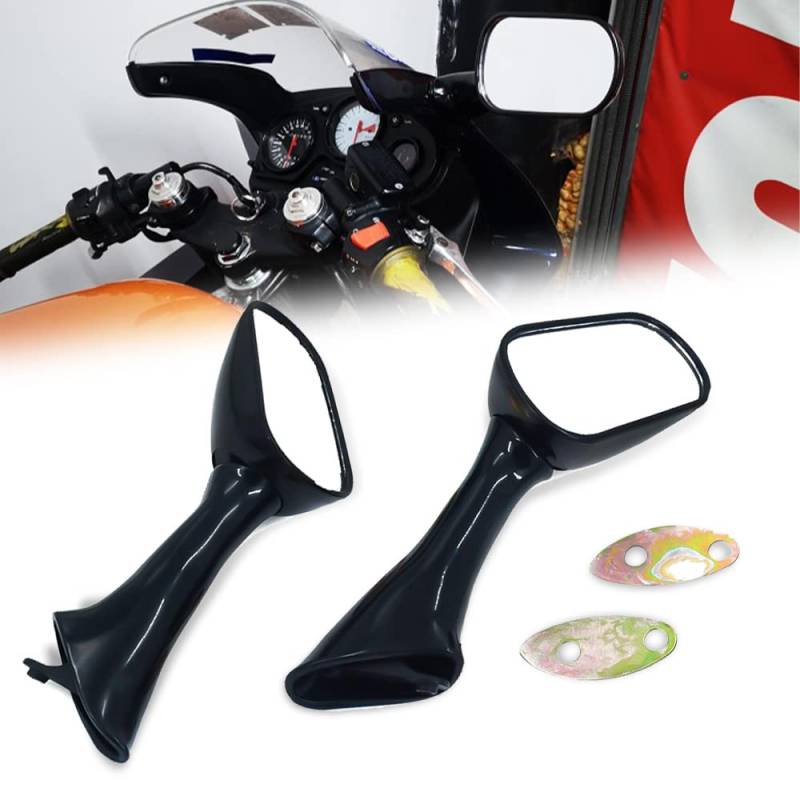 Motorrad Schwarz Rückspiegel Rückspiegel Rückspiegel für CBR 600 F2/F3 CBR 1000F VFR 750F VFR 800 FI von An Xin