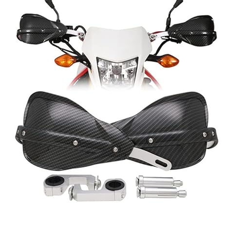 AnXin Dirt Bike Handprotektoren Universal Motorrad Handprotektoren für 7/8 Zoll und 1 1/8 Zoll für Dirt Pit Bike ATV Motocross Enduro Supermoto-Imitation Kohlefaser von AnXin