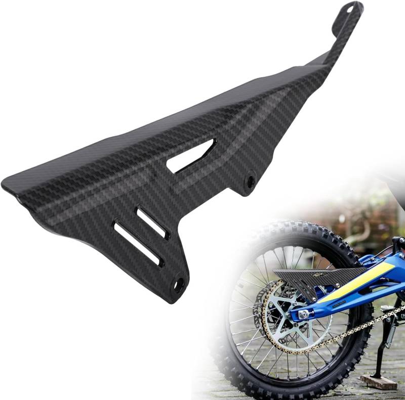 AnXin Dirt Bike Kettenschutz Surron Kettenschutz für Surron Kohlefaser Muster Kettenrad Kettenschutz für Sur Ron X/S Light Bee von AnXin