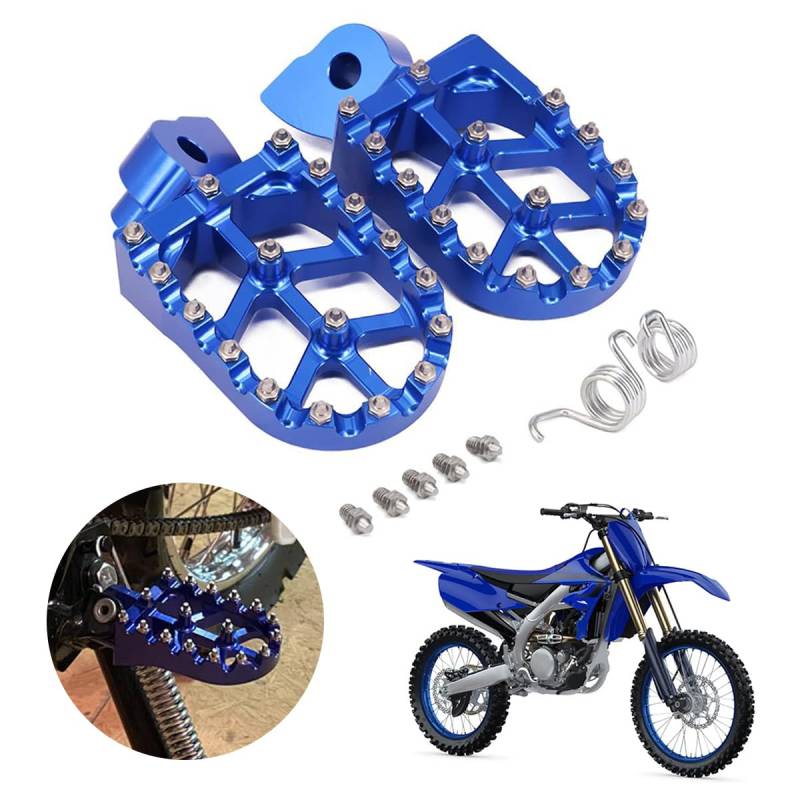 AnXin Fußrasten für Geländemotorräder, CNC, YZ65, YZ85, YZ125, YZ250, YZ250F, YZ426F, YZ450F, YZ125X, YZ250X, YZ250FX, YZ450FX, WR250F, WR426F, WR450F, Blau von AnXin