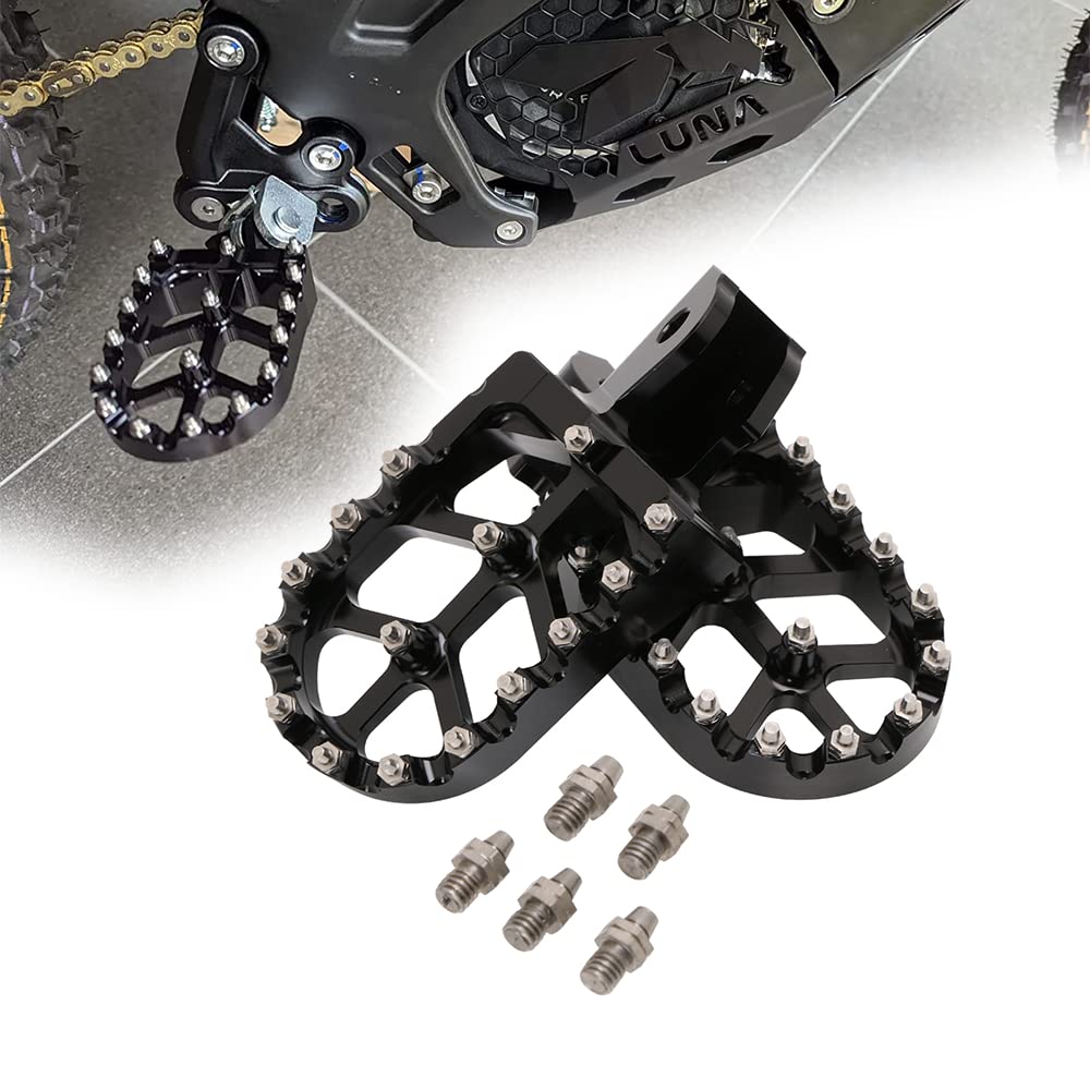 Fußrasten für Surron, Fußrasten Motorrad, Dirt Bike Fußrasten für Sur Ron S/X,CRF150F 2003-2019,CRF230F 2003-2019,CRF250F 2019-2024, XR150L 2015-2024, XR125L 2010-2015, Schwarz von AnXin