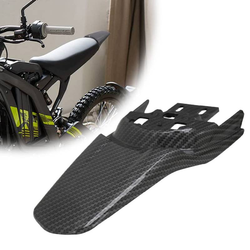 Hinterer Kotflügel für Surron Upgrade Kohlefaser Motorrad hinten Kotflügel Schutz Verdicken ABS Kunststoff Kotflügel für Sur-Ron Surron X/S Elektro Dirt Bike von AnXin