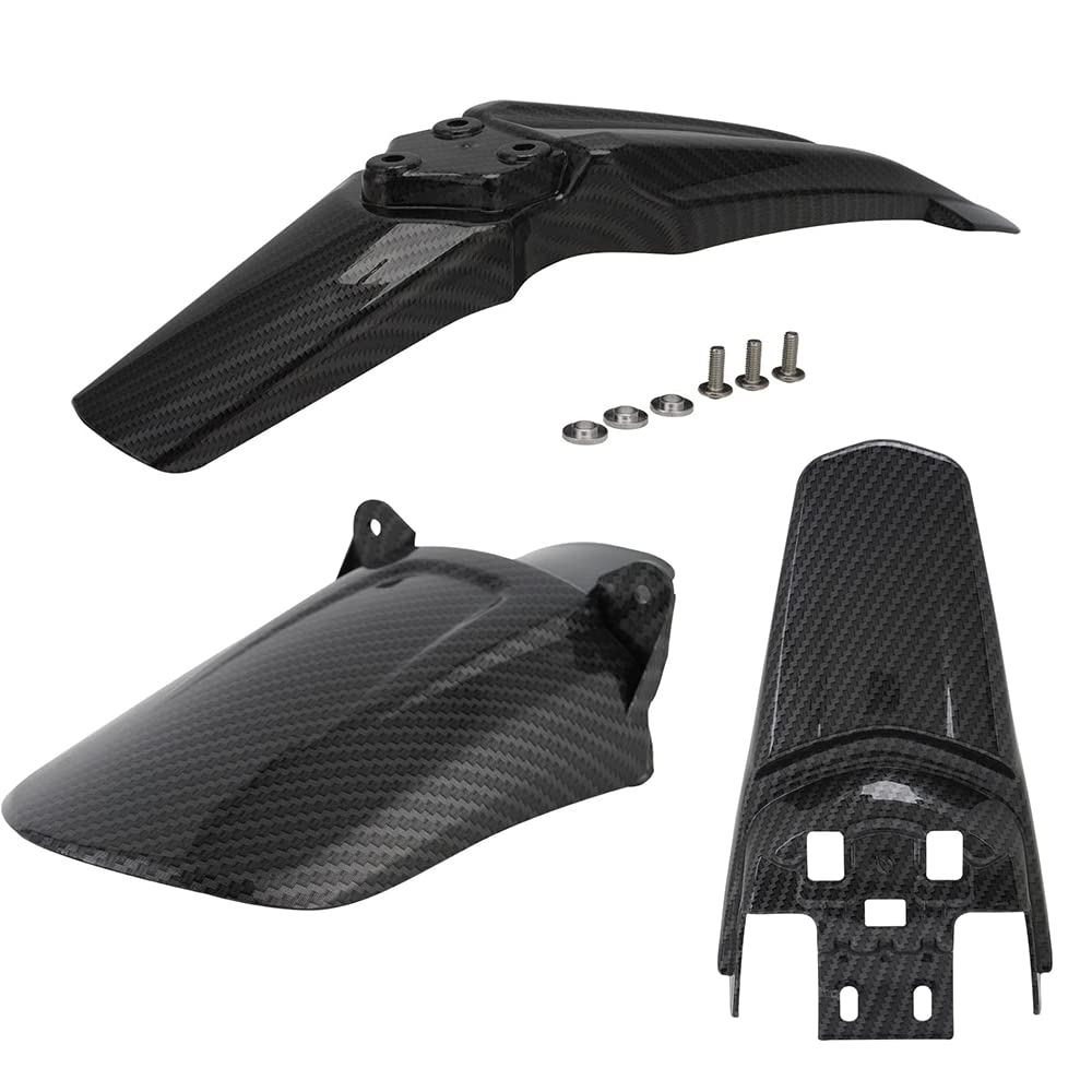 Anxin Sur Ron Schutzblech vorne + Motorrad hinten + Kotflügel hinten aus Kohlefaser für Motorrad Surron/Light Bee/Sur Ron S/Sur Ron X/X160/X260 von AnXin