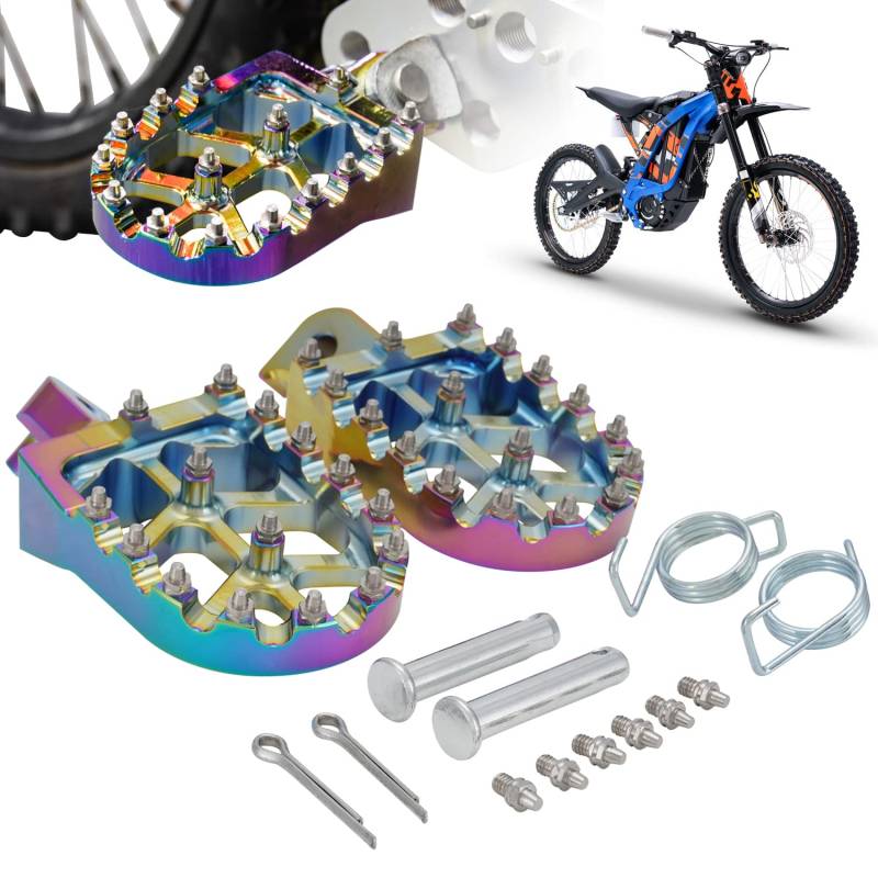 Dirt Bike Fußrasten Motorrad Fußrasten Fußpedale Auflagen CNC für TW 200 PW 50 80 TTR 90 90E CR CRF XR 50 70 80 100 110 Surron/Sur ron S/Sur Ron X/X160/X260 - Abschrecken von AnXin