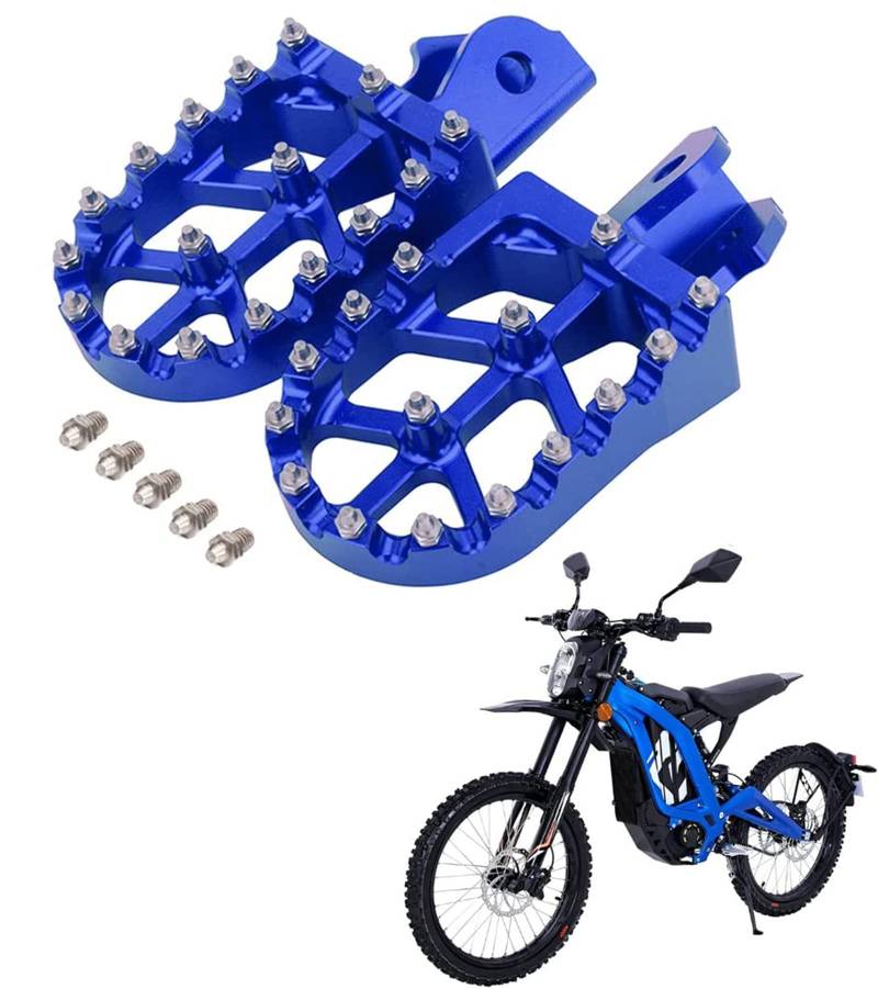 AnXin Dirt Bike Fußrasten, Motorrad-Fußrasten, CNC, für Surron/Light Bee/Sur Ron S/Sur Ron X/X160/X260 CRF150F CRF230F 2003–2017 – Blau von AnXin