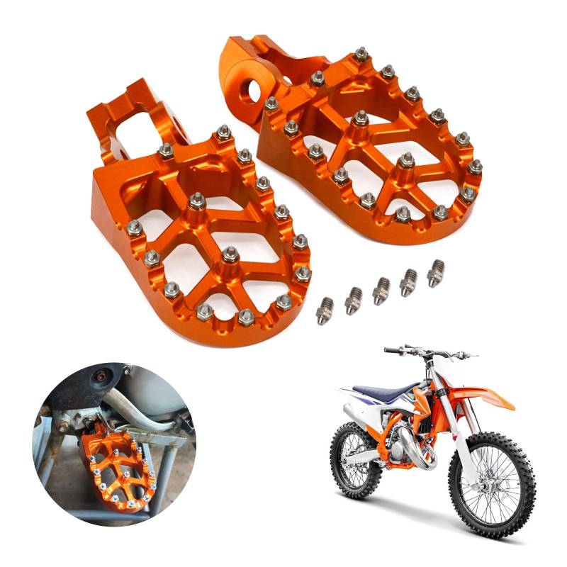 Fußrasten Fußrasten Pedale CNC für SX SX-F EXC EXCF XC XCF XCW 85 125 150 200 250 300 350 400 450 500-530 Motorrad von AnXin