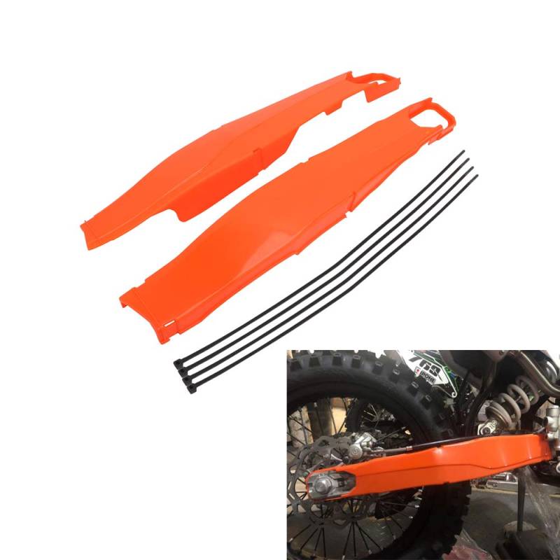 Motorrad Schwingenschutz Schwingenschutz für EXC 125 EXC 200 EXC-F 250 EXC-F350 EXC-F400 EXC-F450 EXC-F500 Dirt Bike Orange von AnXin