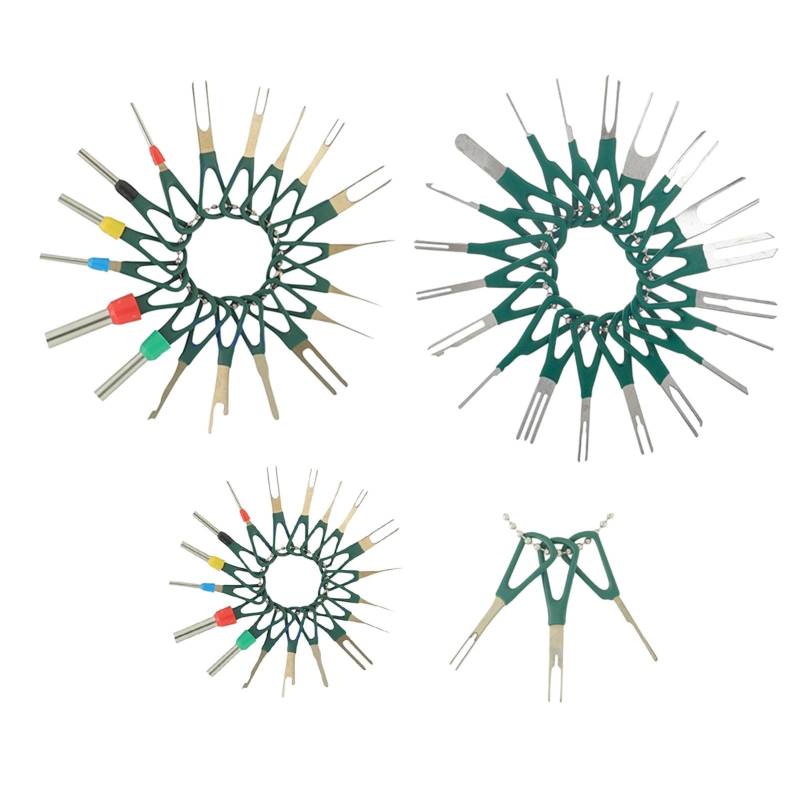 Ancsttu Terminal-Entfernungswerkzeug – multifunktionaler elektrischer tragbarer Stiftentferner, tragbarer multifunktionaler Kabelverbinderauslöser, Terminal-Entriegelungsausdreher für Autoreparatur von Ancsttu