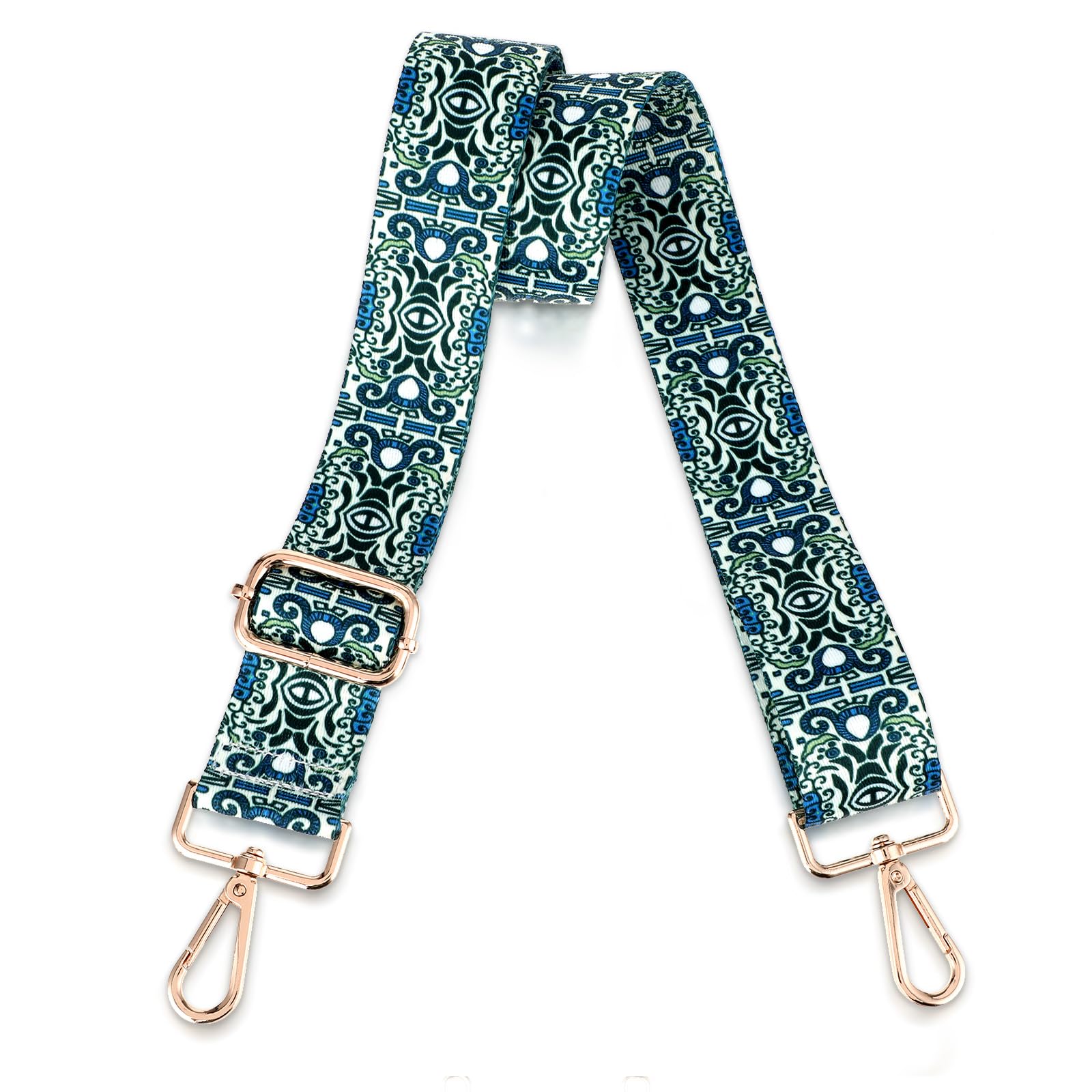 Andibro Damen-Handtaschengurt, Boho-Stil Verstellbarer Schultergurt 80–140 cm, 3,8 cm breiter Schultergurt mit Karabiner-Gurt für Damen-Handtaschen-DIY-Zubehör von Andibro