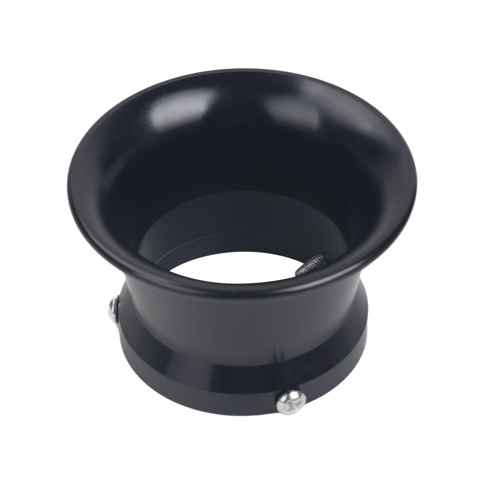 Andux Universal Aluminiumlegierung Motorrad 50mm Carb Intake Wind Horn Cup Luftfilter Wind Cup MT/JFB-01 (Schwarz,Kurz) von Andux