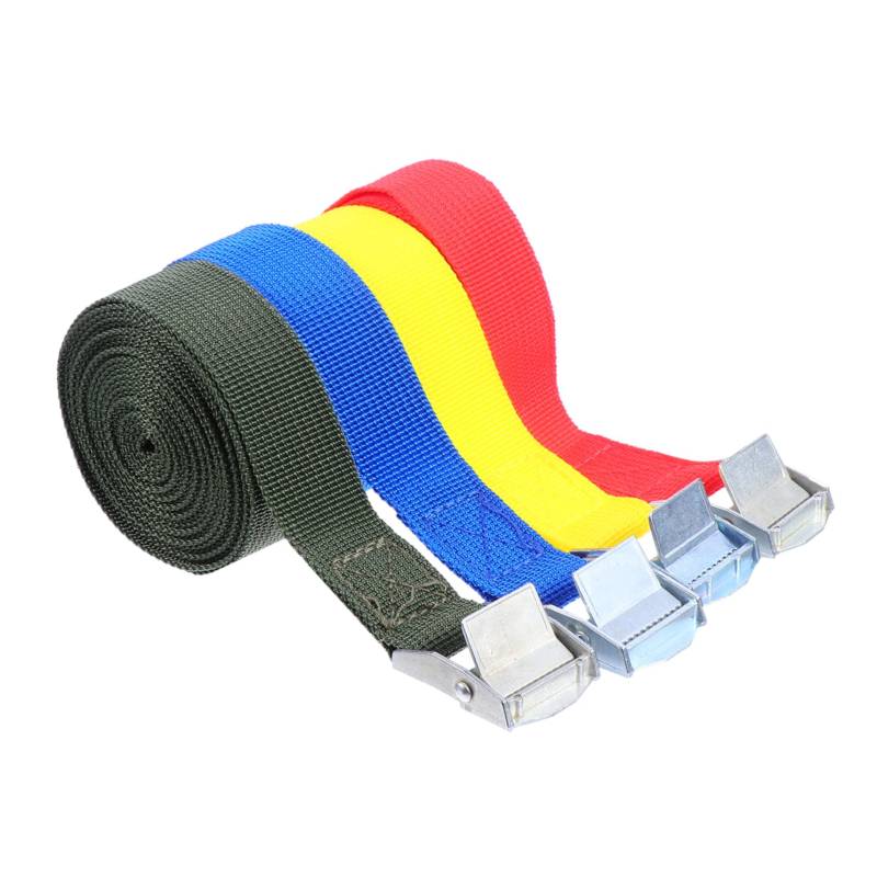 Angoily 4 Stück Gurt tresorgürtel sicherungsband Bulk Product Straps Cam Buckle Straps koffergürtel Nockenriemen Fahrzeuggepäck fahrradtasche gepäckträger Stammbündelungsgürtel Polyester von Angoily