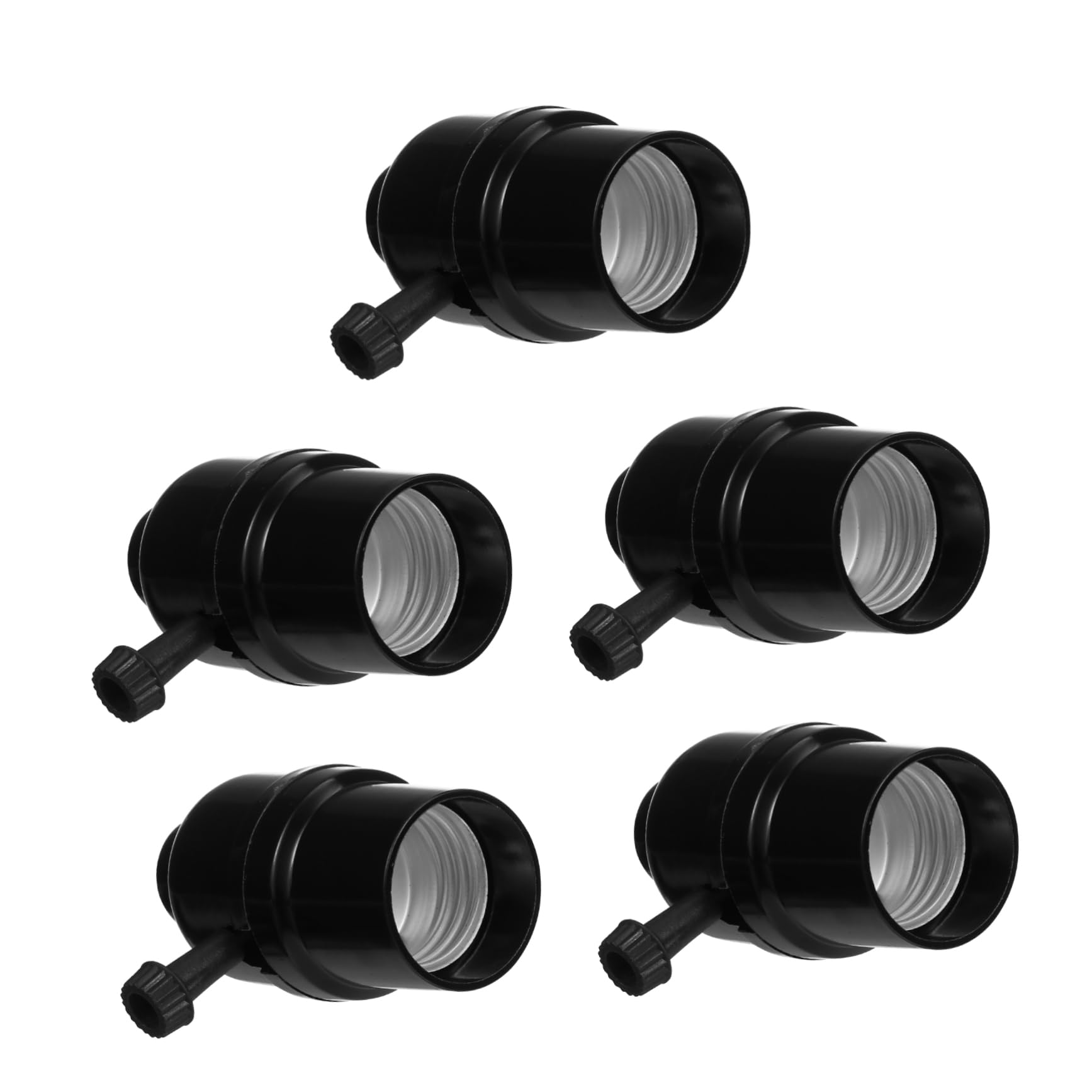 Angoily 5er Set E26 Lampenfassung Mit Drehknopf Ersatzfassung Für Hängeleuchten Schwarze Lampenfassung Für Glühbirnen Ideal Für Individuelle Lichtgestaltungen von Angoily