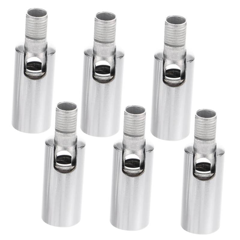 Angoily 6er Set Lampenadapter Verstellbare Lampenstecker 180° Drehbare Lichtverbinder Für Verschiedene Lampenarten M10 Innengewinde Chromfarben von Angoily