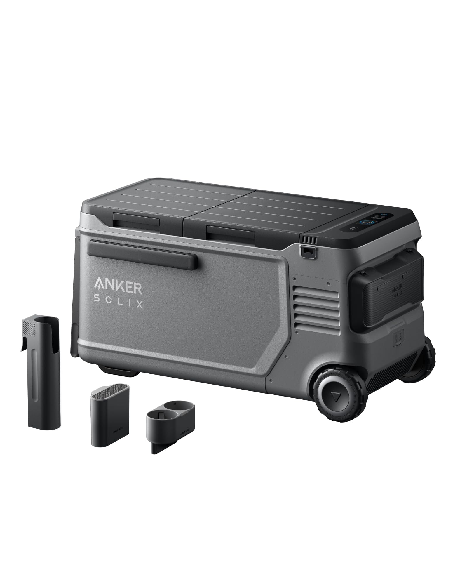 Anker SOLIX EverFrost 2 58L Akku-Kühlbox + Roadtrip-Set, Tragbarer Mini-Kühlschrank, 288Wh Akku, AC/DC oder Solarenergie, Für Camping, Reisen, Angeln (Nur 1 Akku im Lieferumfang) von Anker