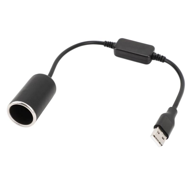 USB-zu-12-V-DC-Adapter – USB-Stecker auf 12-V-Auto-Zigarettenanzünder-Buchse, Stromkonverterkabel für Dashcam, GPS, Auto-LED-Lichtleisten (maximaler Ausgang 12 V, 1,5 A) von Annadue