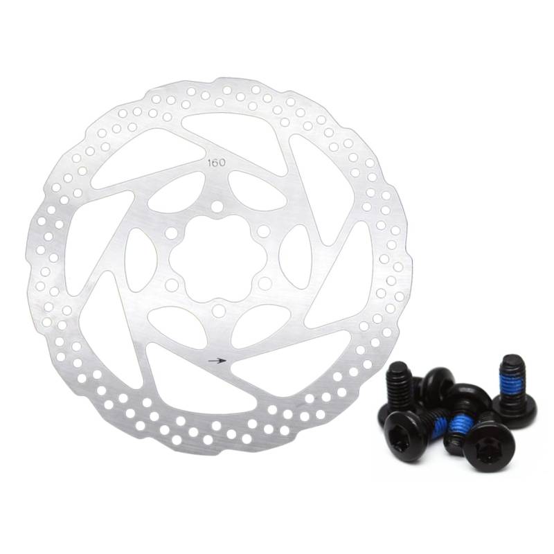 Anneome 160mm Disc Brake Rotor Kit Für Mountainbike Hinterrad Bremsscheibe Mit 6 Schrauben Mechanische Scheibenbremse Für Fahrradzubehör Hochwertige Bremsleistung Für Sicheres Fahren von Anneome