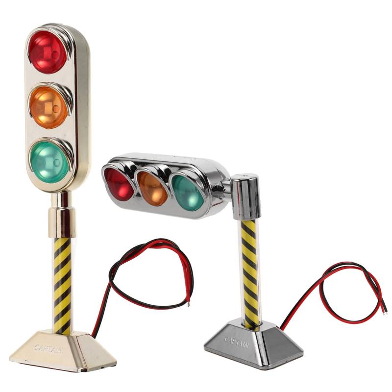 Anneome 2 Stücke Autos Innen Mini Verkehrs Signal Licht Autos Dekoration Tisch Ornament Tisch Verkehrs Lampen Ornament von Anneome