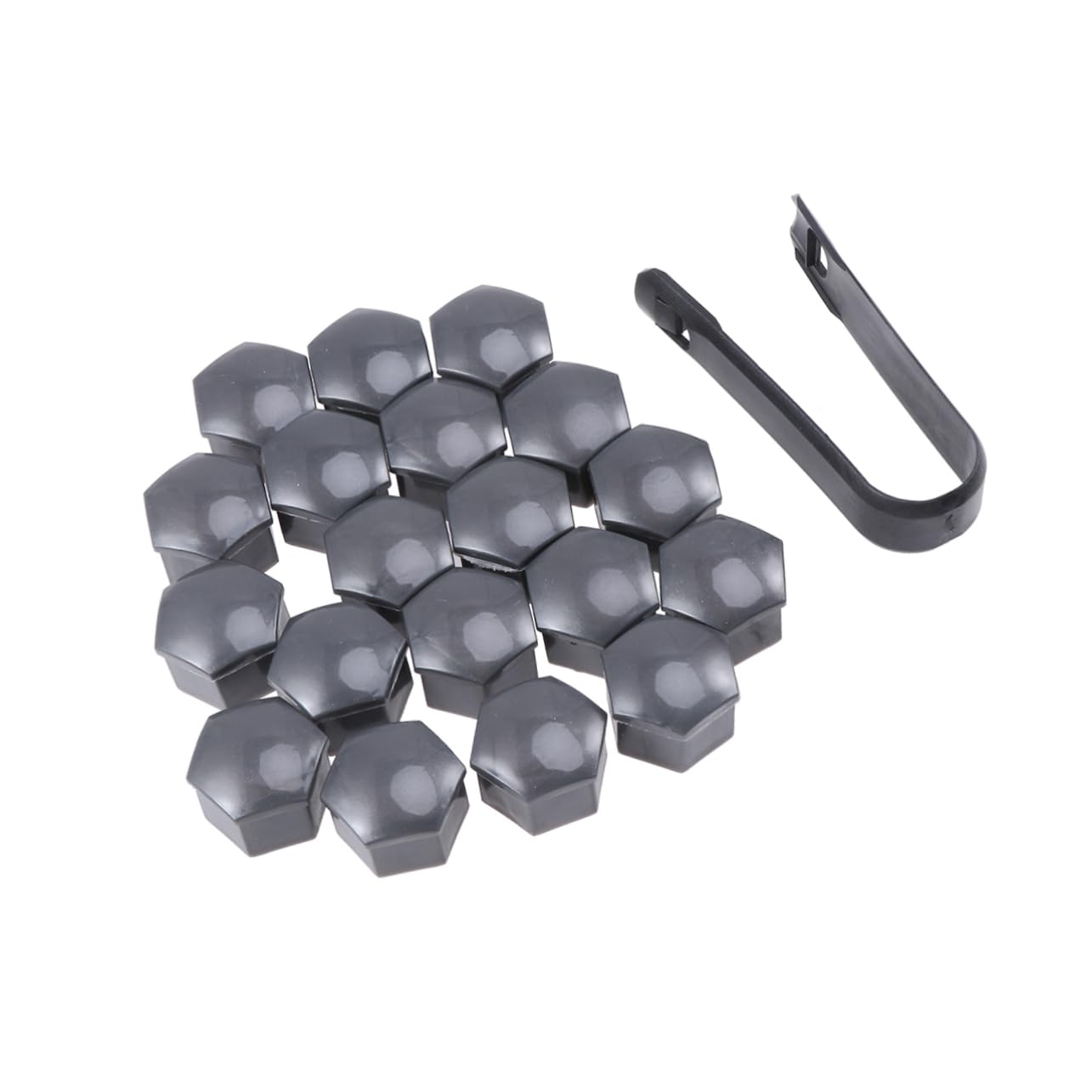 Anneome 21er Set Sechskant Radmuttern Abdeckungen Für 17mm Radbolzen Graue Schutzkappen Mit Clips Für Optimale Schraubensicherung Und Staubschutz von Anneome