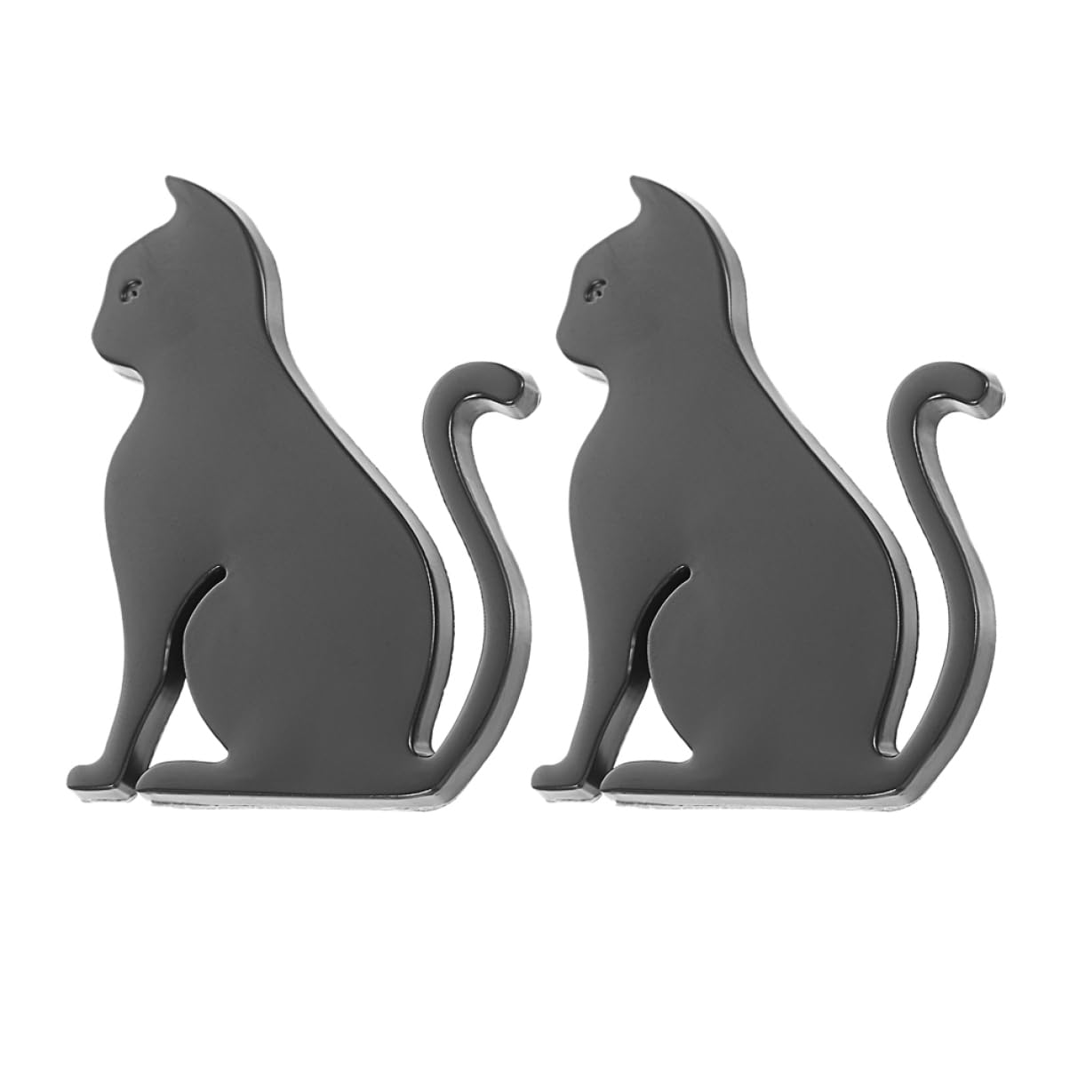 Anneome 2pcs Katze Auto Emblem 3D Metall Auto Abzeichen Embleme Metall 3D Katze Aufkleber Auto Stoßstange Aufkleber Niedlichen Tier Emblem Für Auto Dekoration von Anneome