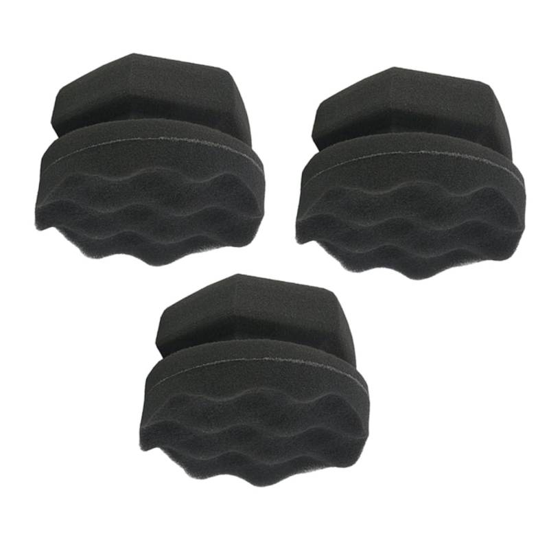 Anneome 3St Wachspolitur für Fahrzeuge auto polituren auto putz car wax Autowachs Handheld tire wax Schwamm-Polierpads Autowachsschwamm -Pad praktischer Wachsschwamm Black von Anneome