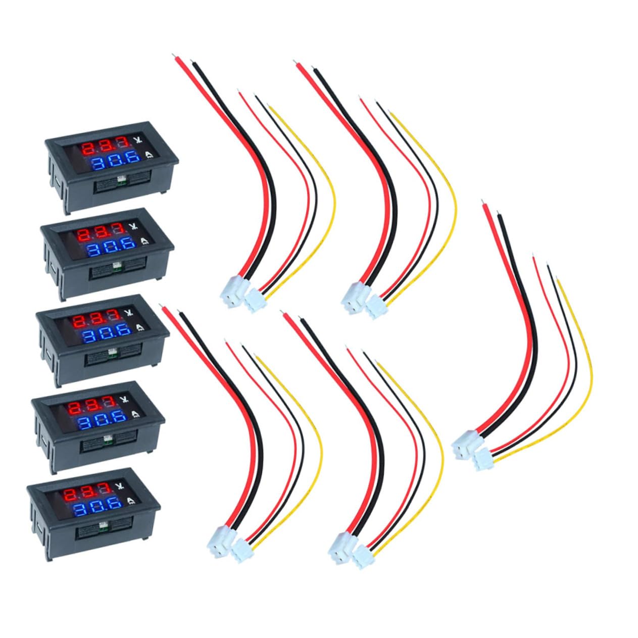 Anneome 5St Spannung und Strom Auto digitales Amperemeter Spannungsdetektor Auto Spannungsprüfer Autobatterietester Leistungsmesser Voltmeter Amperemeter 10a digitales Amperemeter Plastik von Anneome