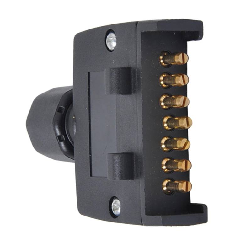 Anneome Anhängersteckdose flachverbinder anhänger Steckdose Australian Plug Trailer Socket Flat Connector swor stoßverbinder Stecker für Anhängerbeleuchtung 7-Wege-Anhängeradapter Black von Anneome