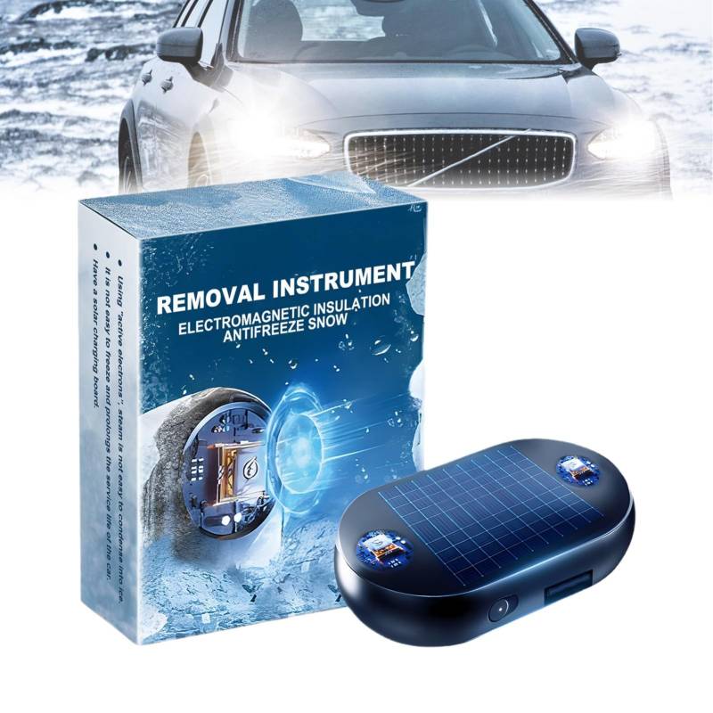 Anshka Solar Elektromagnetische Molekulare Interferenz Freeze und Schnee Entferner, Tragbare kinetische Molekulare Heizung, Frostschutzmittel Auto Schnee Entfernung Gerät Auto Defroster (1pcs) von Anshka