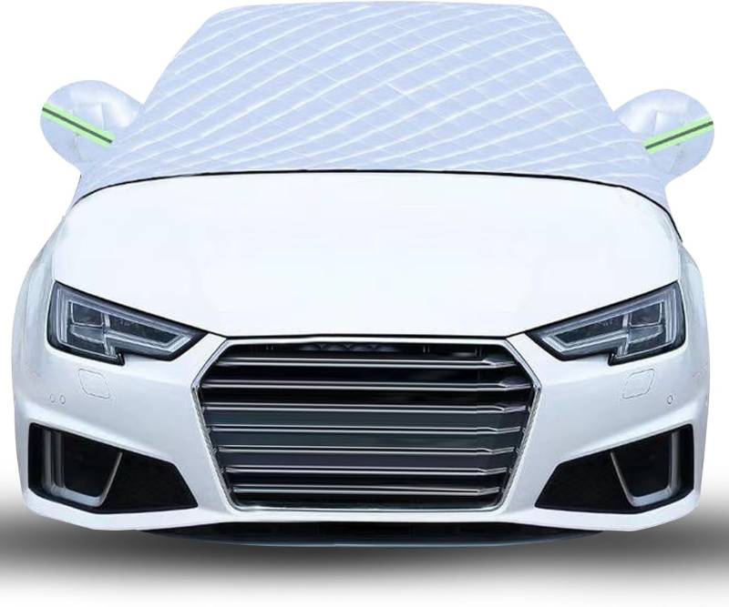 Ansixeay Auto-Windschutzscheiben-Schneeabdeckung für Audi TT (2008–2011), Motor-Sonnenschutz, Schneeschutz, UV-Schutz, OxF-Tuch, Windschutzscheiben-Abdeckung mit seitlichen Flügel-Ohrenschützern von Ansixeay