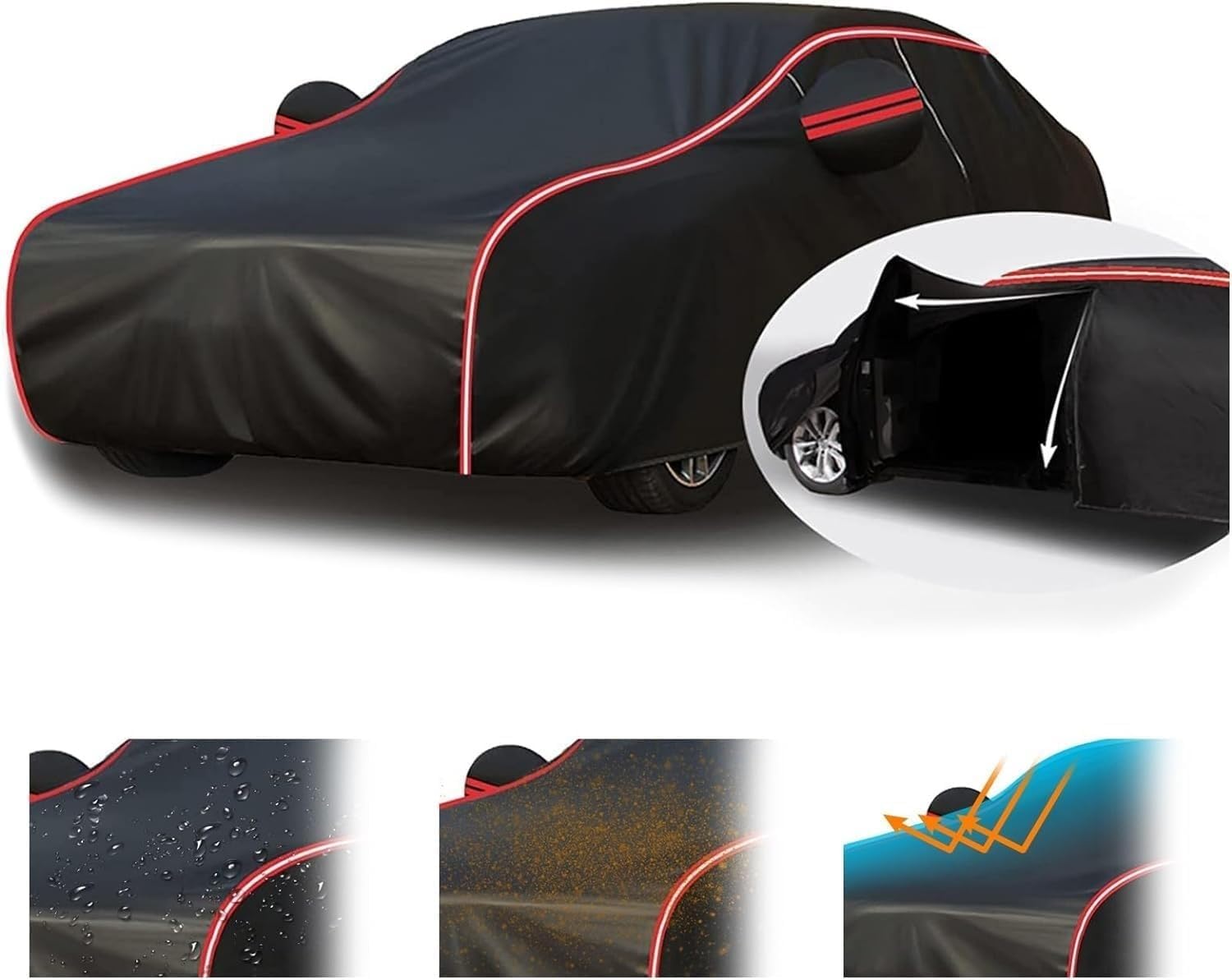 Auto Abdeckplane für Chevy Impala 2006-2013,Volle Abdeckung für den Außenbereich Zum Schutz Vor Sonne, Regen Und Staub, Reißverschluss Und Windkordel Auto Abdeckplane für Chevy Impala 2006-2013,Volle Abdeckung für den Außenbereich Zum Schutz Vor Sonne, Regen Und Staub, Reißverschluss Und Windkordel von Ansixeay