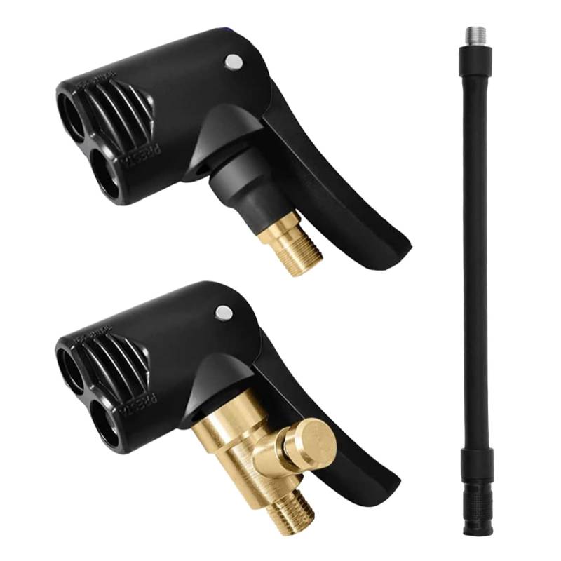 Ansodo 2Pcs Autoventil Hebelstecker Air Chuck,Luftpumpe Adapter,Reifenluftfutter,Hebelstecker Reifenventil,für Auto LKW Reifenfüller von Ansodo