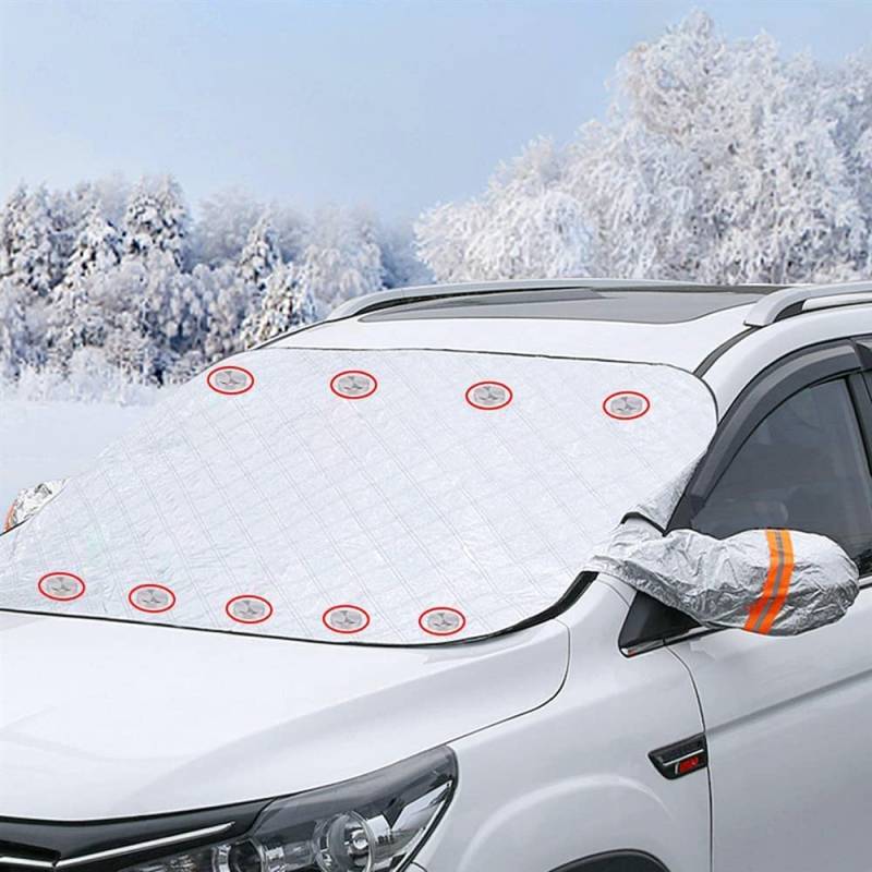 Antrect Windschutzscheibenabdeckung Winter Frontscheibenabdeckung Auto Sonnenschutz Abdeckung Ultra-Dick Autoscheibenabdeckung mit 9 Magnet, Gegen Schnee, EIS, Frost, Staub, Sonne von Antrect