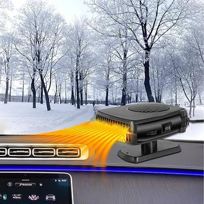 Auto Heizung 12V Portable,360° Drehbar Heizlüfter Auto,2-in-1 Heizung /Kühlung Windschutzscheibe Heizung,Windschutzscheibe Defroste,Heizung Zigarettenanzünder,für Fahrzeuge Schnelle Heizung Luft von Anyingkai